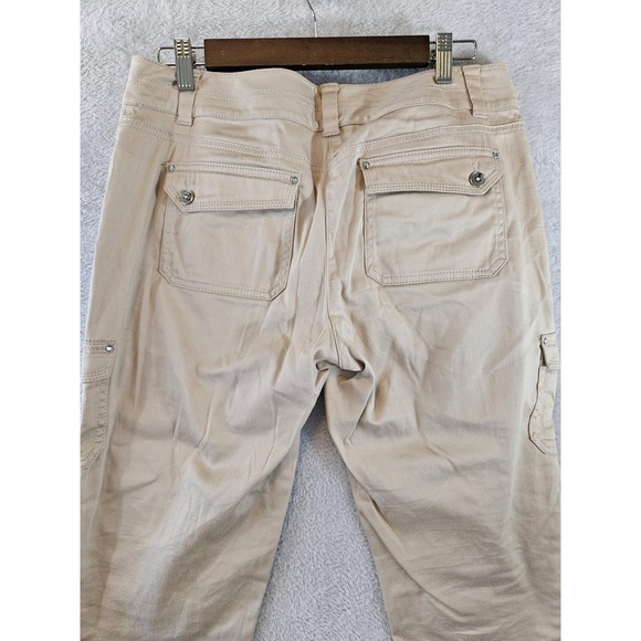 White House Black Market Pants Womens 8 Crop Leg Cargo Stretch Casual Pockets - Picture 8 of 16